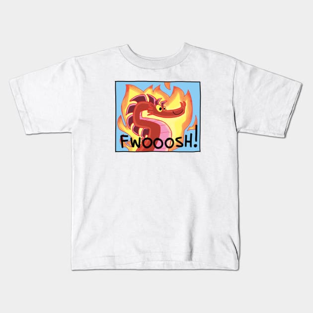 Fwoosh on fire Kids T-Shirt by Slack Wyrm